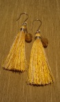 Silk Tassel and Gemstone earring